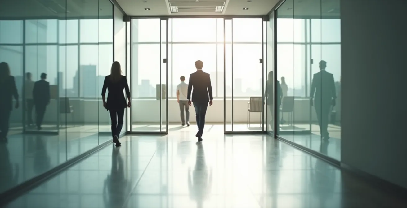 Professionista che affronta gradualmente il ritorno in ufficio