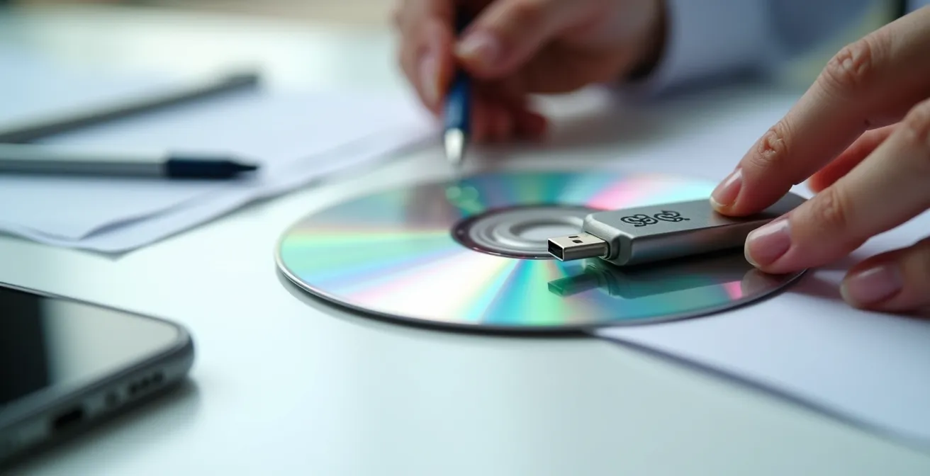 Cartella medica organizzata con documenti digitali e cartacei per il trasferimento