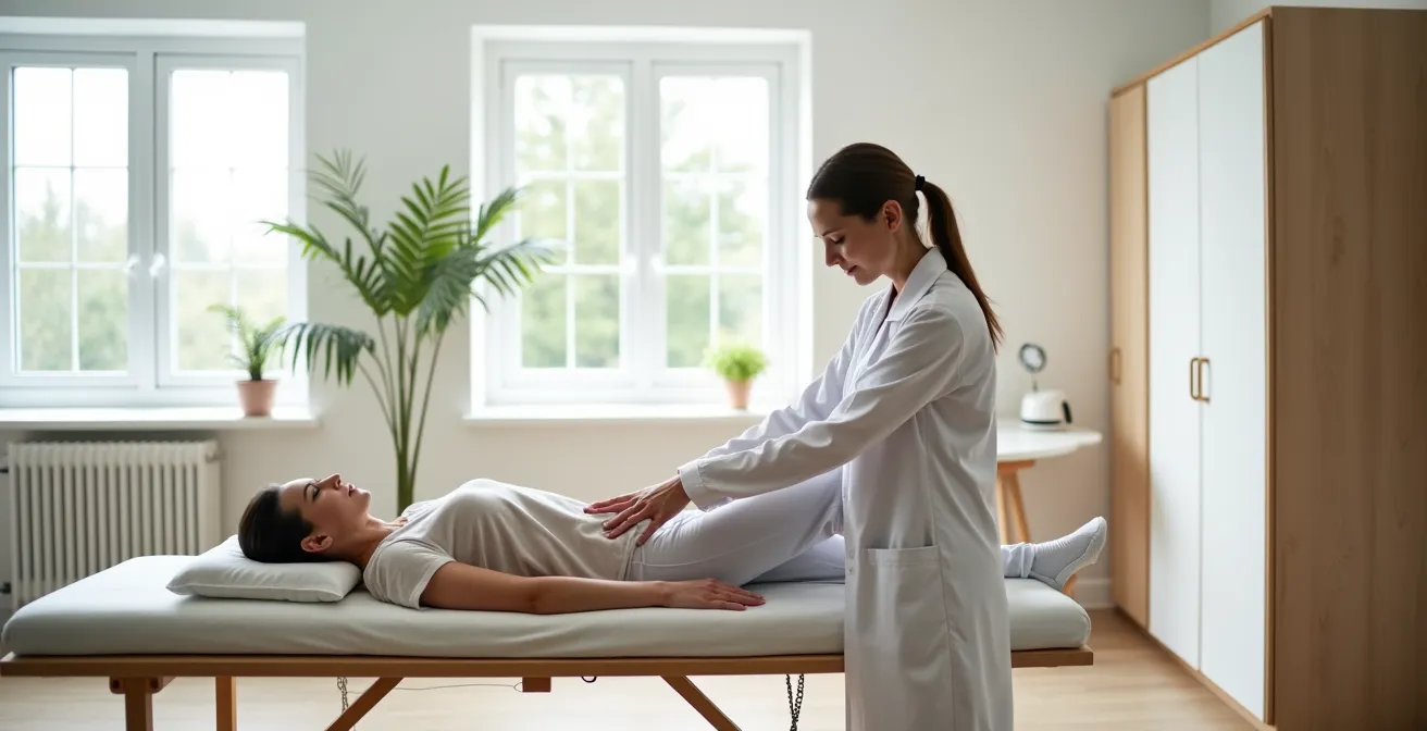 Osteopata valuta mobilità lombare paziente per diagnosi differenziale